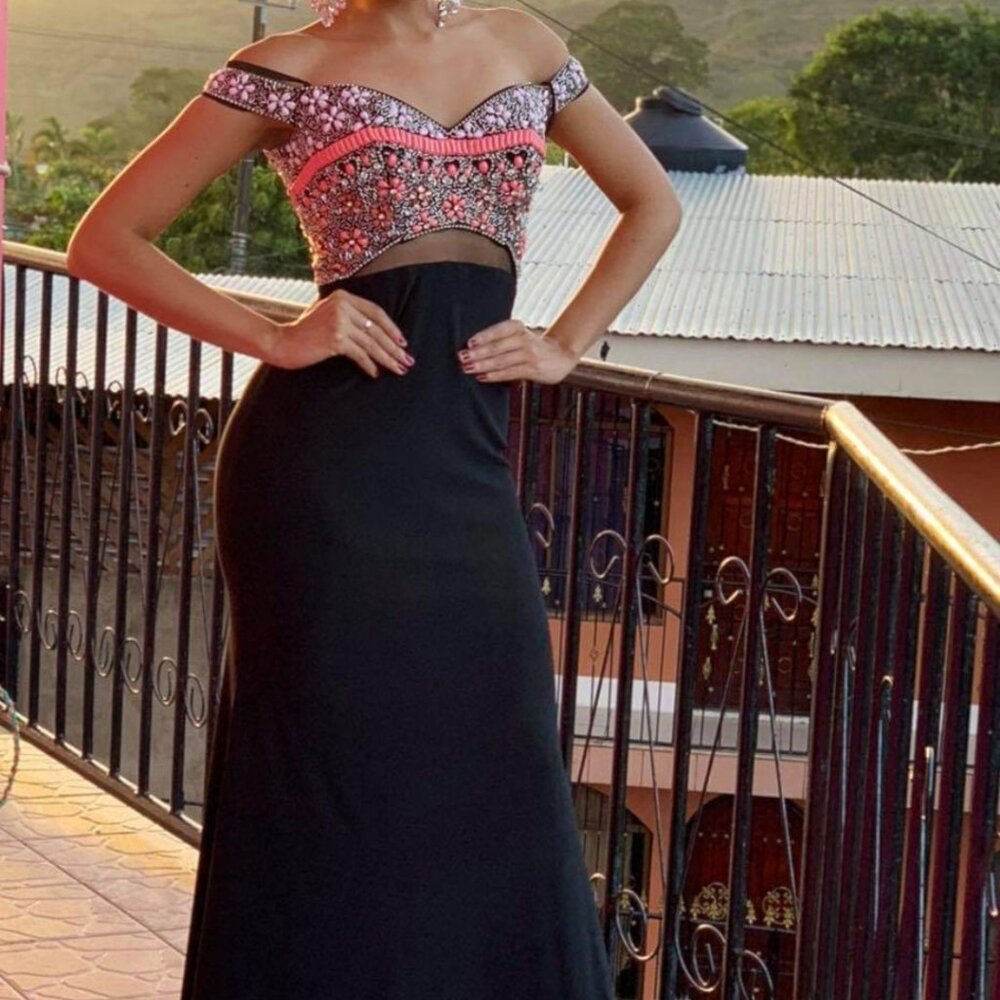 NEW/Aspeed Party Maxi Dress Sz/XL Elegant Embroidered/Stone/Fantasy Diamonds